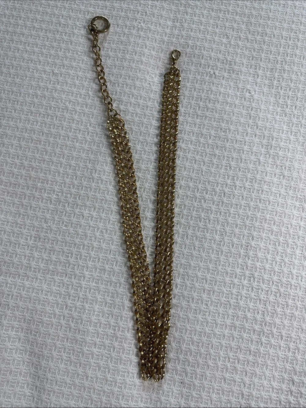 Gold curb chain belt 1” wide